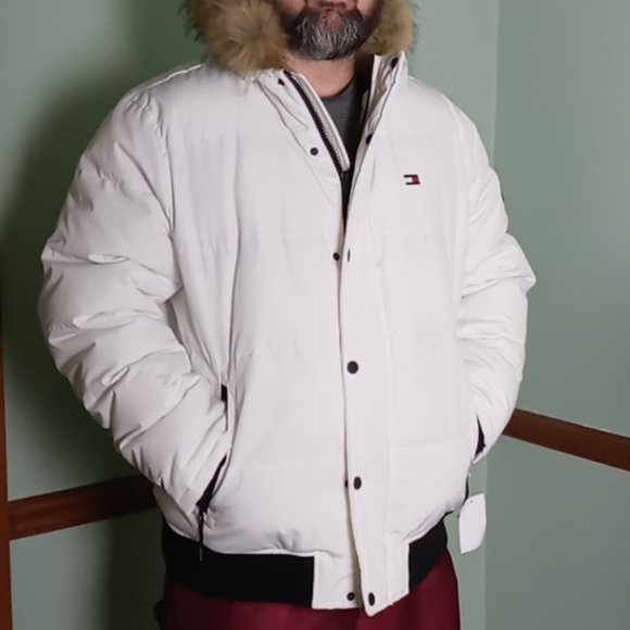 tommy hilfiger puffer bomber jacket